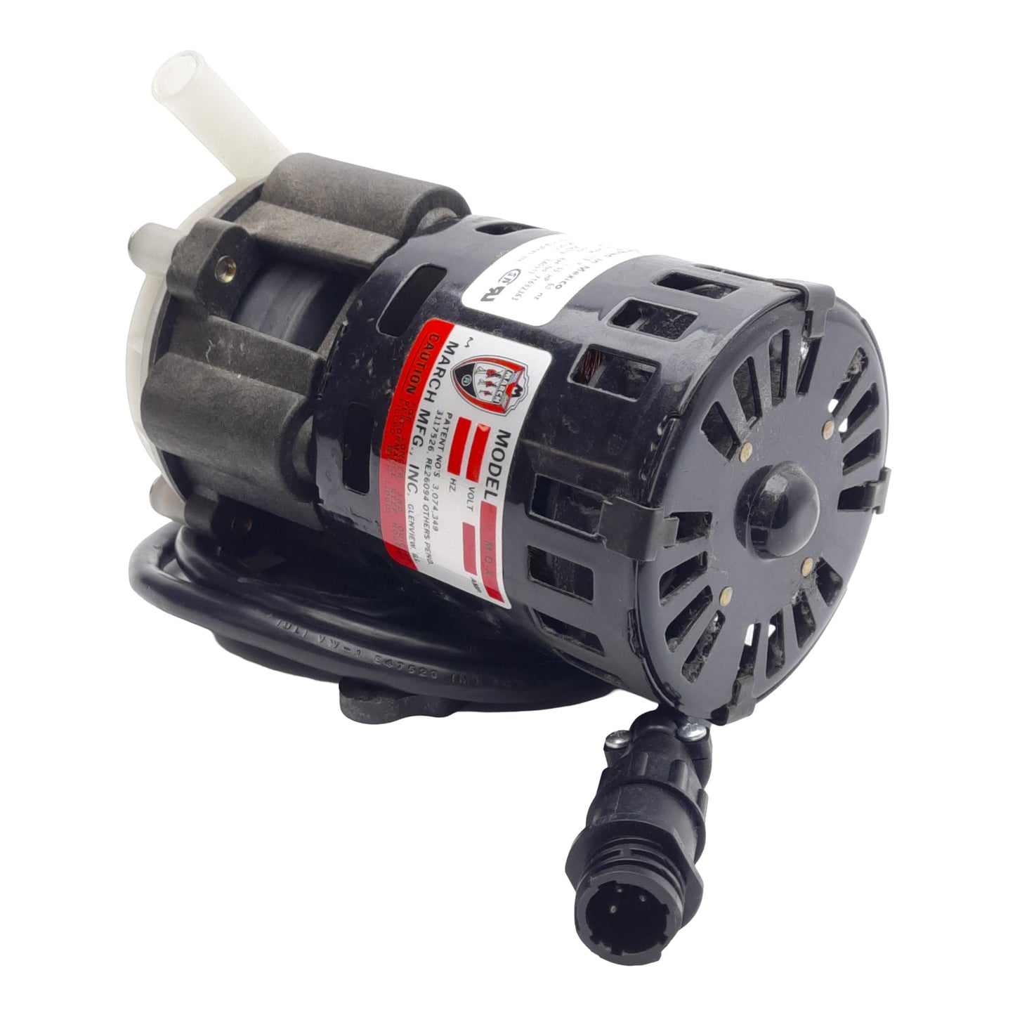 Used March Pumps 0135-0109-1000 Centrifugal Pump, ø1/2in, 115VAC, 6GPM, 50PSI, 190°F