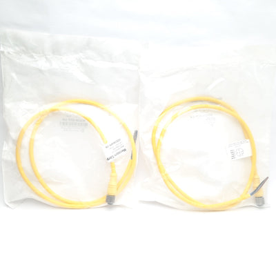 New Lot of 2 Mencom MDCM-5FP-1M Cordsets, Single Ended 5-Pin M12 Straight Female, 1m