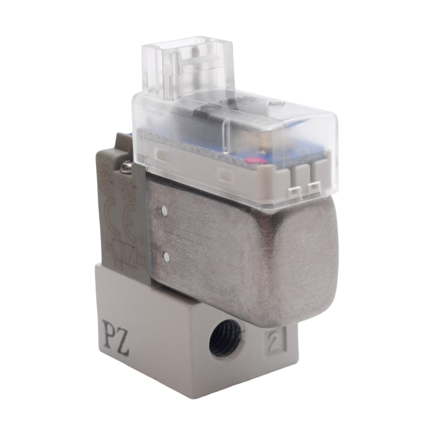 New SMC V114A-SLU-M5 Solenoid Valve w/ M5 Sub-Plate, Normally Closed, 5VDC Coil