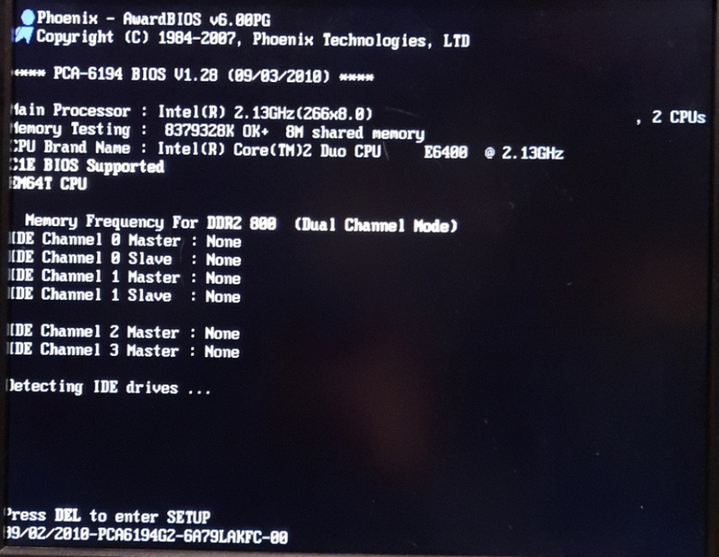 Used Advantech PCA-6194G2-00A1E Single Board Computer Intel Core 2 Duo 2.13GHz 2x LAN
