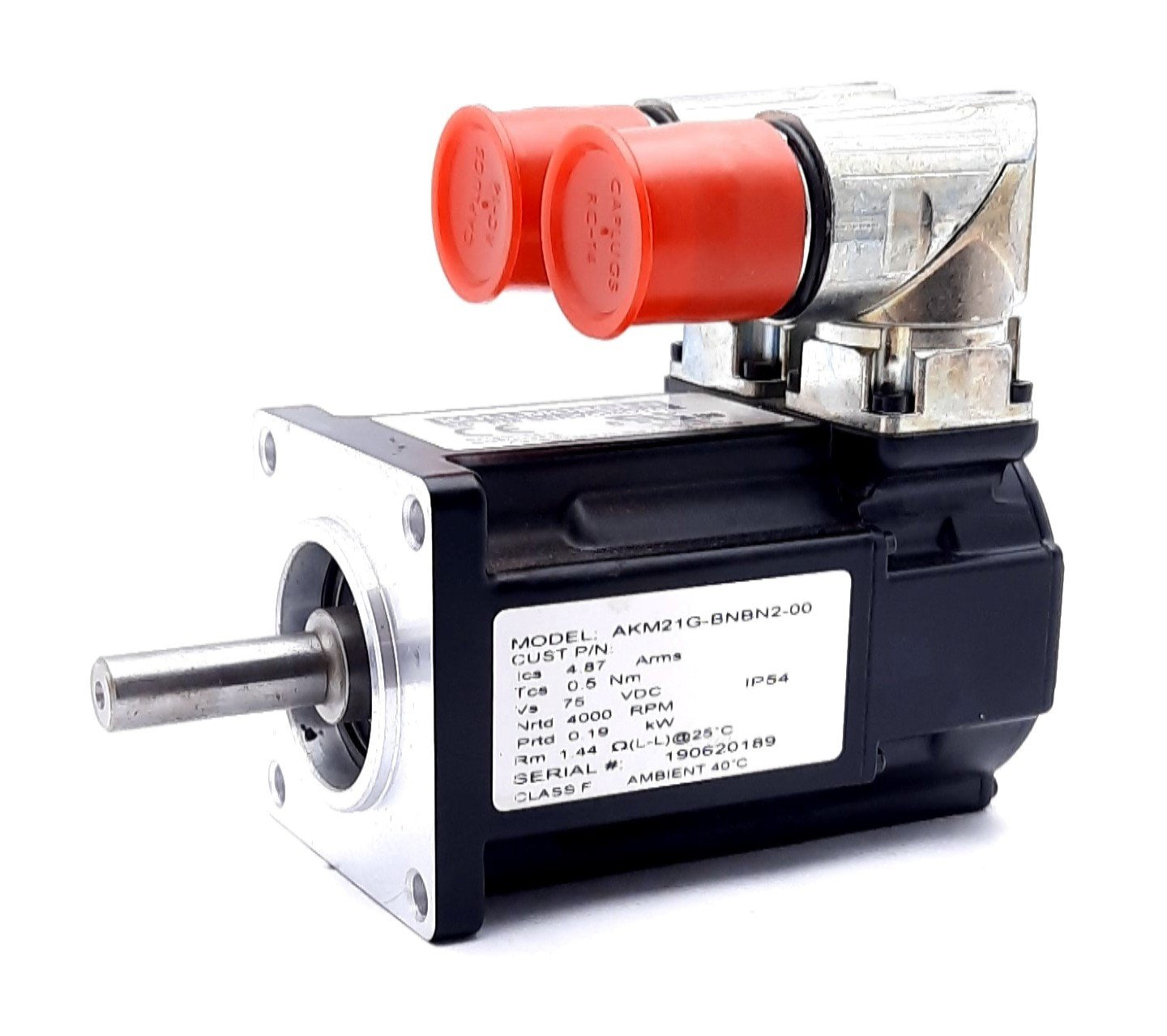 New Kollmorgen AKM21G-BNBN2-00 Servo Motor 75VDC 4.87Arms, 4000rpm, 0.5Nm, 0.19kW