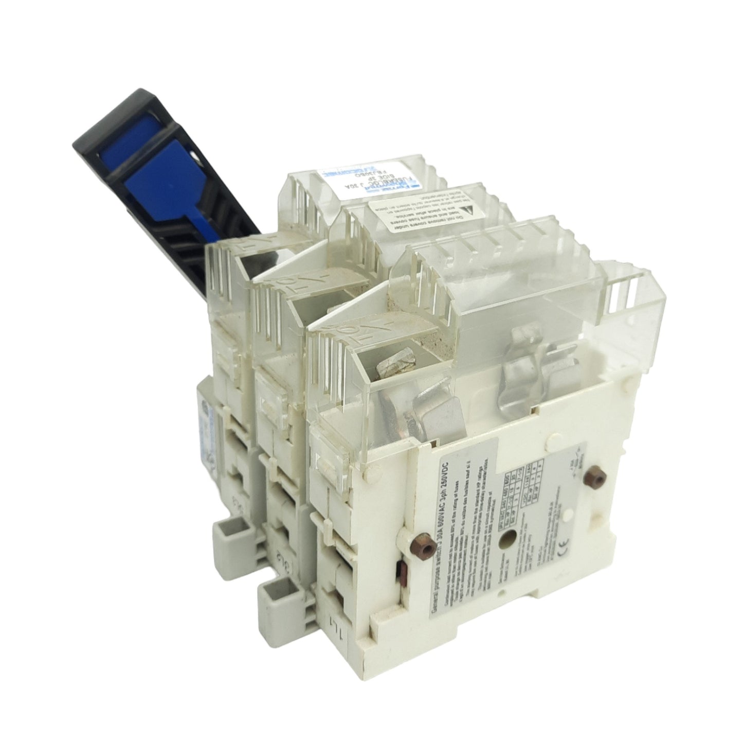 Used Ferraz Shawmut FBJ30SO Fusible Disconnect Switch, 3-P, 600VAC, 30A J Fuse