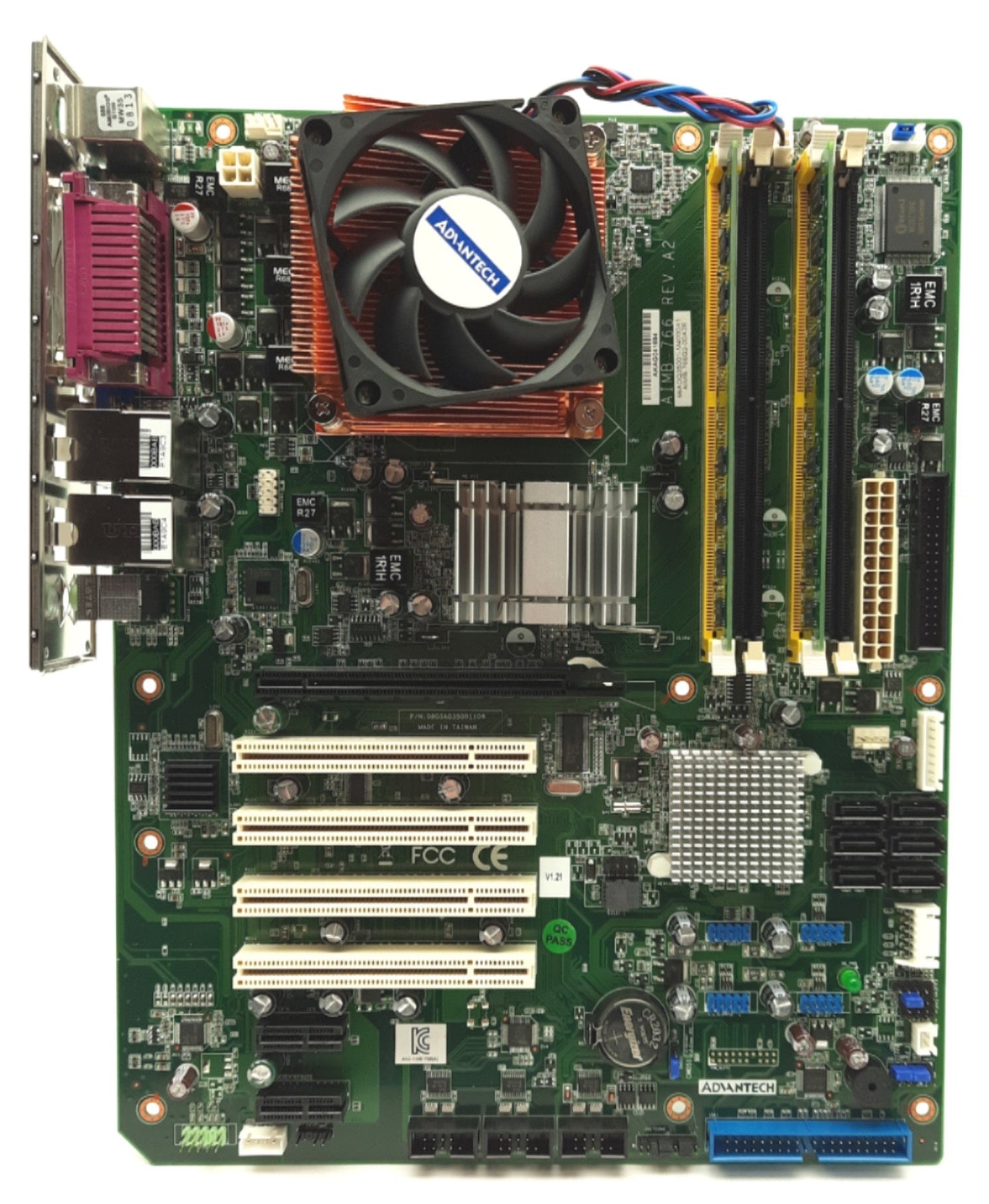 Used Advantech AIMB-766G2-00A2E Motherboard & CPU Intel Core 2 Duo 2.8GHz 2x LAN