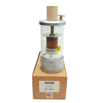 New Monnier 201-5000-6 Pneumatic Filter, 20µm, 150psig Max, 3/4in NPT, 21 Oz Bowl