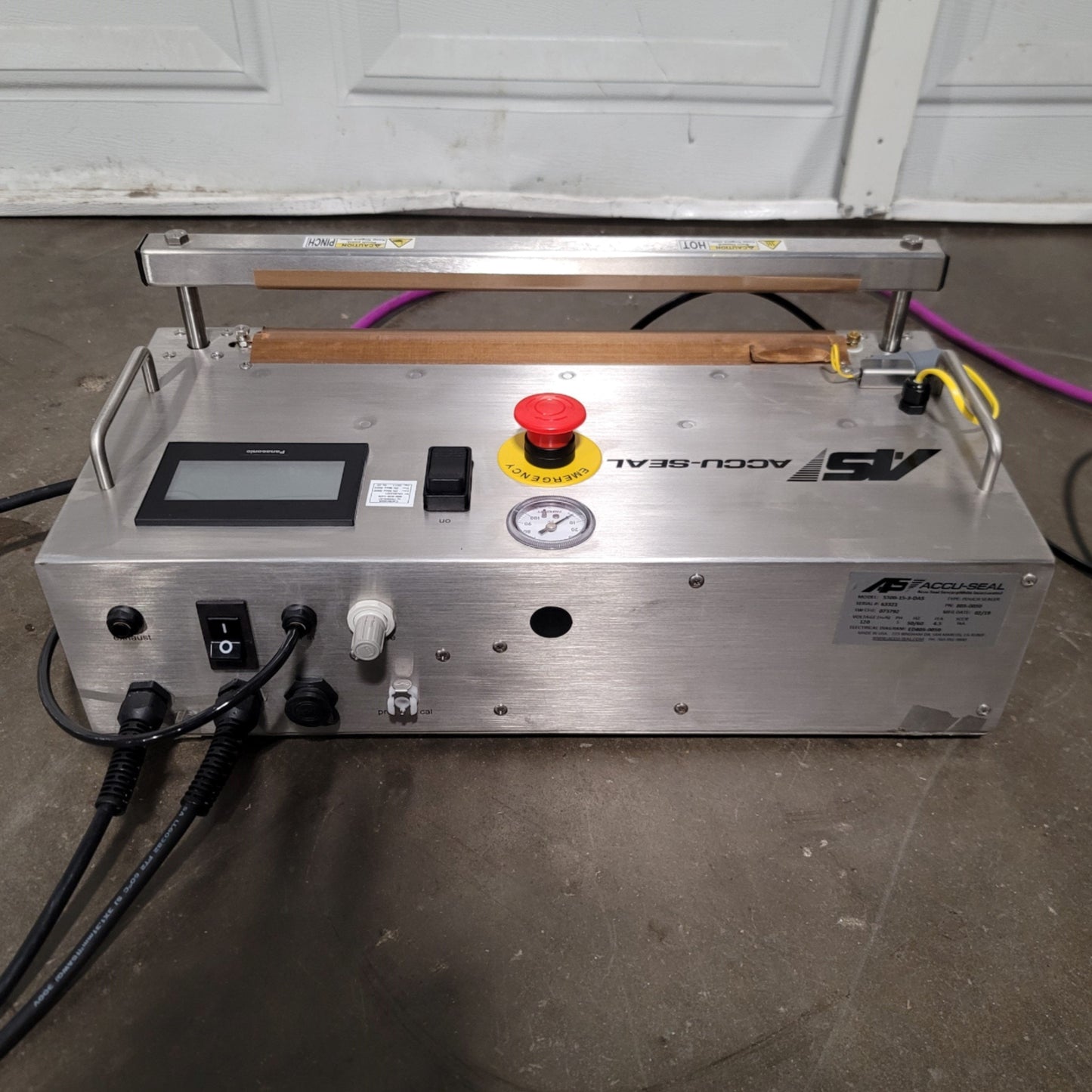 Used Accu-Seal 5300-15-3-DAS Validatable Medical Pouch Sealer 15" x 3/8" 120VAC 4.5A