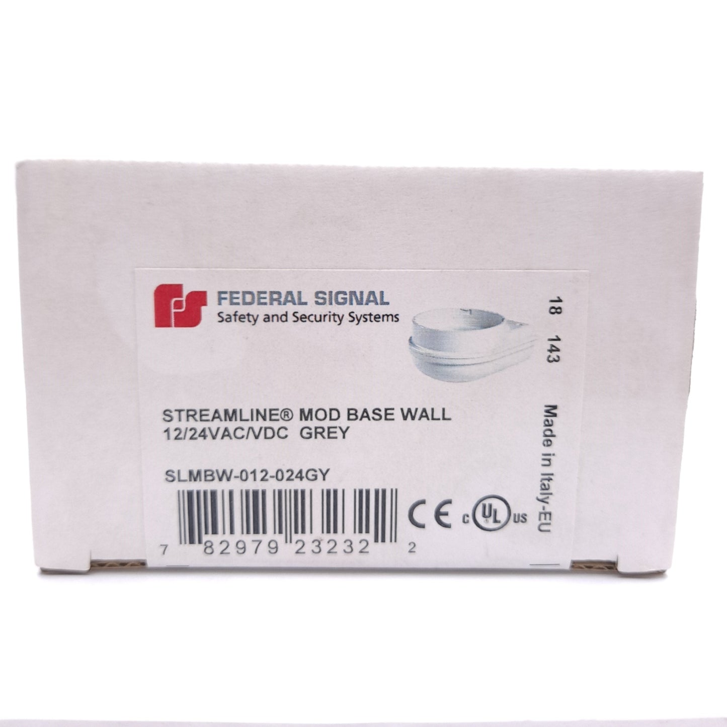New Federal Signal SLMBW-012-024GY StreamLine Modular Base, Wall Mount, 12-24VAC/DC