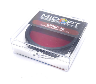 New Midopt BP660-46 Dark Red Bandpass Filter M46x0.75, 640nm-680nm, ≥90%,