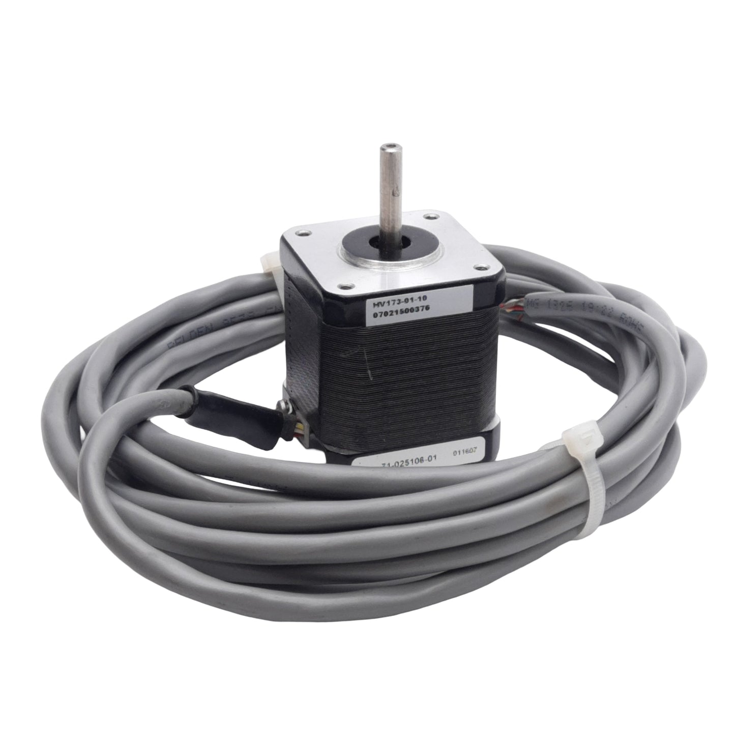Used Parker HV173-01-10 Stepper Motor, 0.85/1.77Arms, ø5mm Shaft, 10ft Cable, NEMA 17