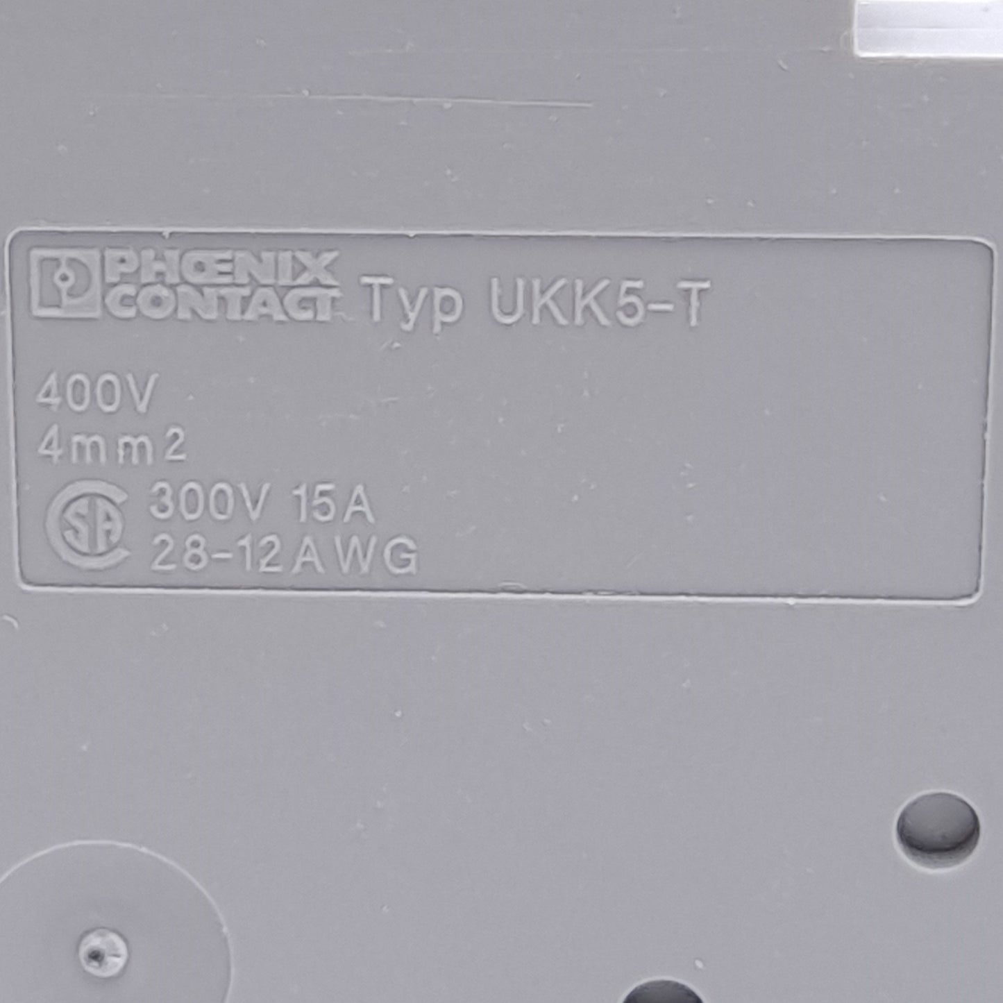 New – Open box Lot of 5 Phoenix Contact UKK 5-TG 3007042 Disconnect Terminal Block, 2-Level