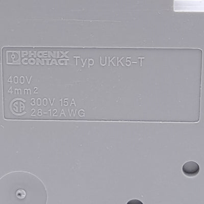 New – Open box Lot of 5 Phoenix Contact UKK 5-TG 3007042 Disconnect Terminal Block, 2-Level