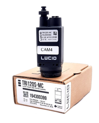 New Lucid Vision Labs TRI120S-MC Machine Vision Camera 128MB, 12 Bit 1.1"