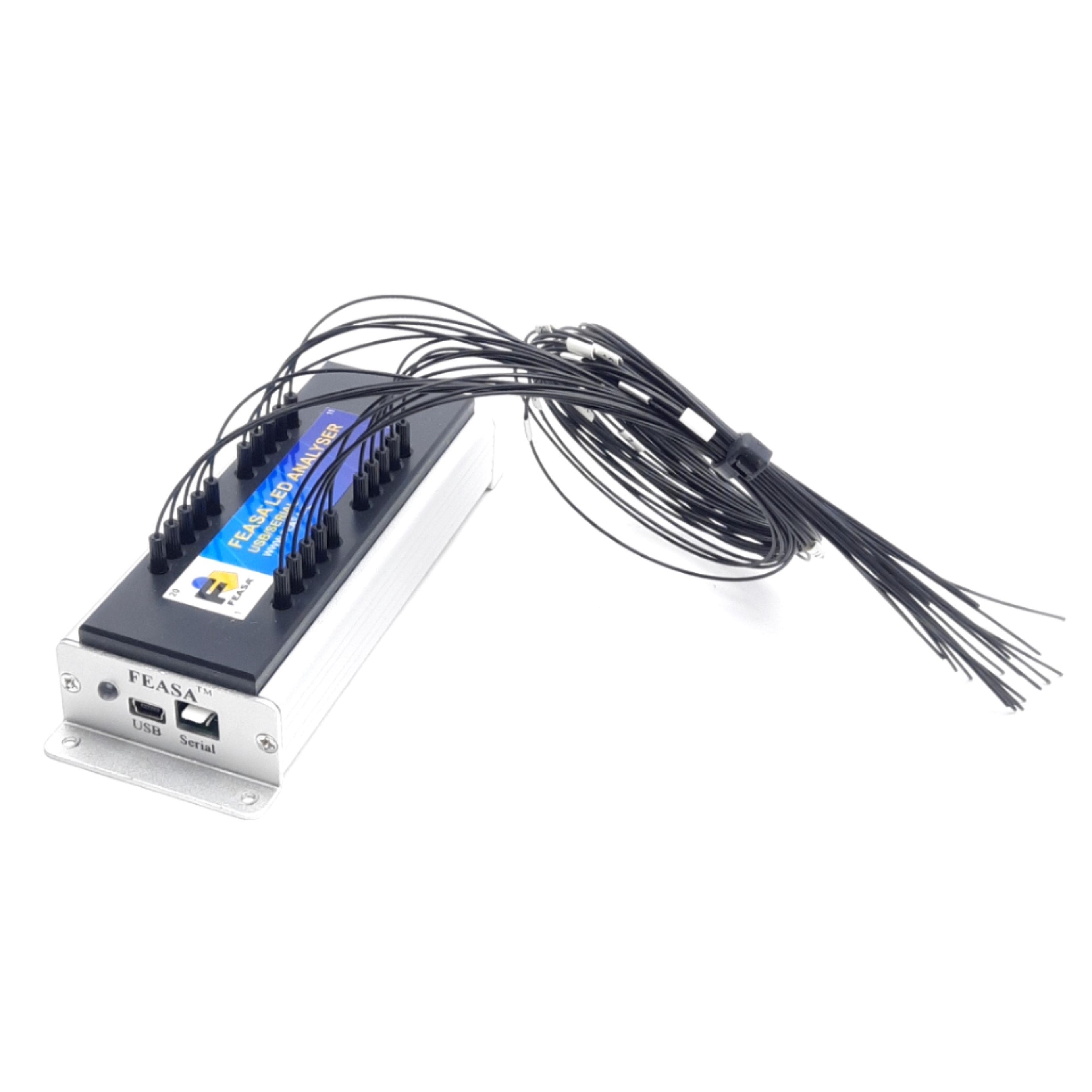 FEASA 20-F LED Analyzer, 20-Channel, 450nm to 650nm, 5VDC, ø1mm Fiber ...