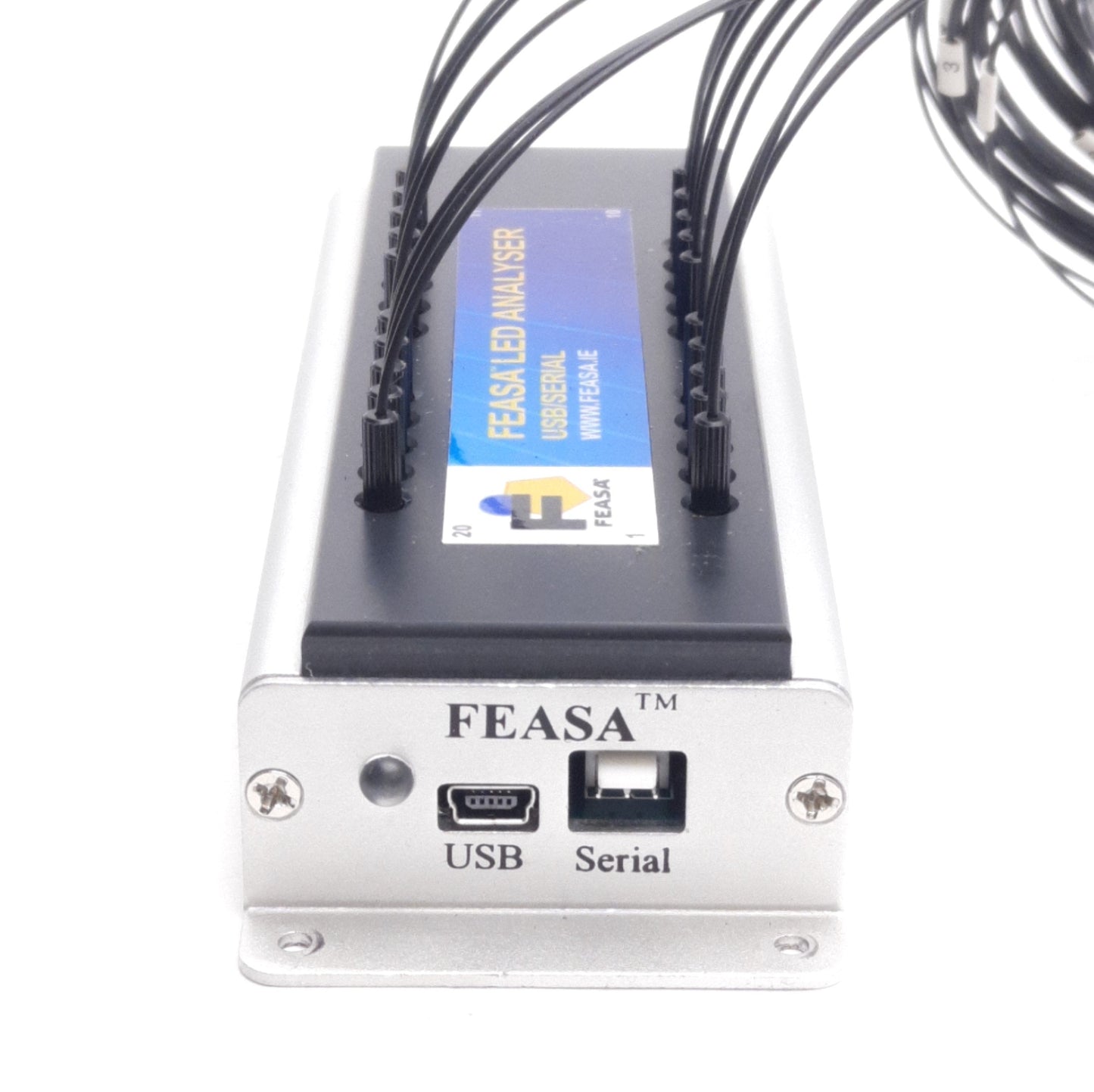 Used FEASA 20-F LED Analyzer, 20-Channel, 450nm to 650nm, 5VDC, ø1mm Fiber