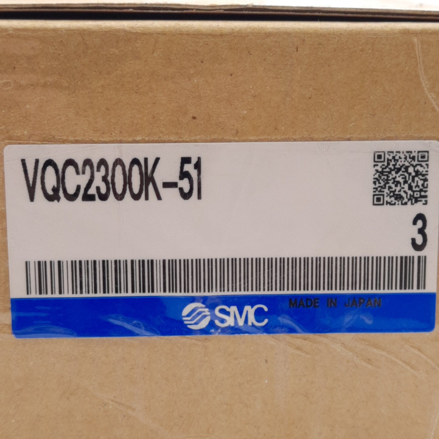 New SMC VQC2300K-51 Solenoid Valve, 3-Position Closed Center, 1.0MPa, 24VDC Coil