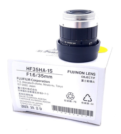 New Fujinon HF35HA-1S Manual Iris C-Mount Lens 35mm F1.6-F22 M25.5 × 0.5mm