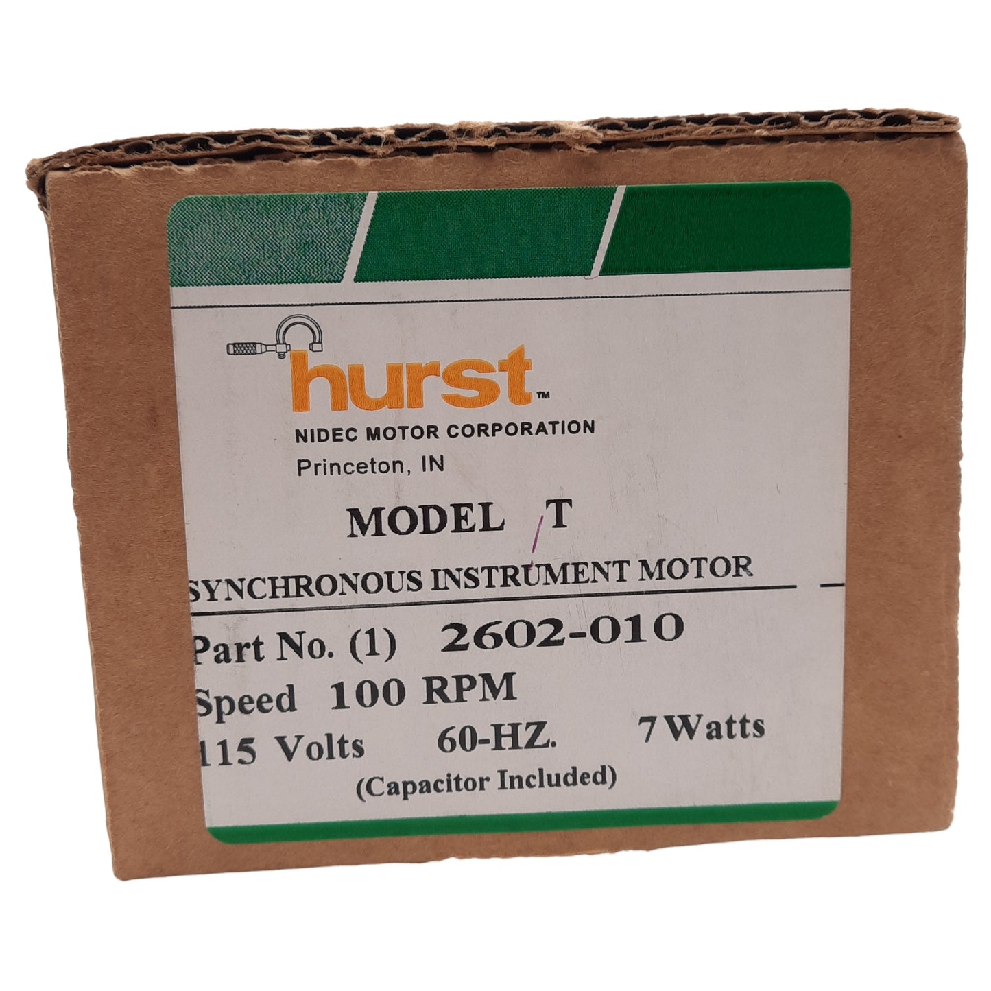 New Hurst 2602-010 Model T Synchronous Motor 115VAC, 7W, 100RPM, 19.75oz-in, NEMA 23