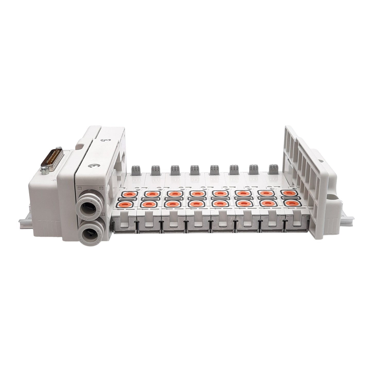New SMC SS5Q23-08FD0-DB Pneumatic Manifold, 8-Station, ø10mm One-touch, 25-Pin D-Sub