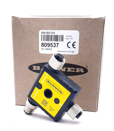New Banner SSA-ISD-TCA ISD Connect T Adapter, 24VDC @ 30mA, 5 Pin M12, 2 N.C