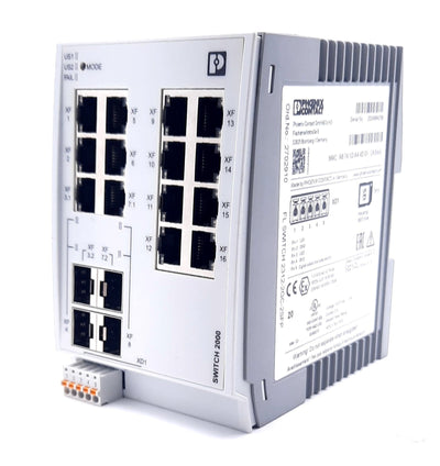 New Phoenix Contact 2312-2GC-2SFP Industrial Ethernet Switch 12-57VDC, 2A, 12x RJ45