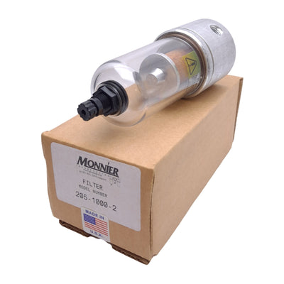 New Monnier 205-1000-2 Particulate Filter, 20µm Element, 1/4in NPT, 150psi Max