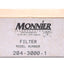 New Monnier 204-3000-1 Particulate Filter, 20µm Filtration, 1/8in NPT, 150psig Max