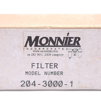New Monnier 204-3000-1 Particulate Filter, 20µm Filtration, 1/8in NPT, 150psig Max