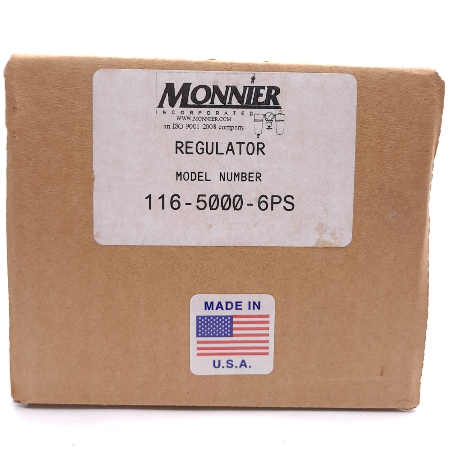 New Monnier 116-5000-6PS Regulator, 3/4in NPT Ports, 250psig Max Inlet, T-Handle