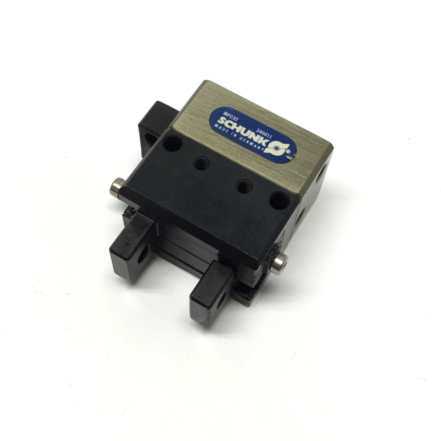 Used Schunk MPG32 Miniature Parallel Gripper, 2-Finger, 4mm Stroke Per Jaw, 2-8bar