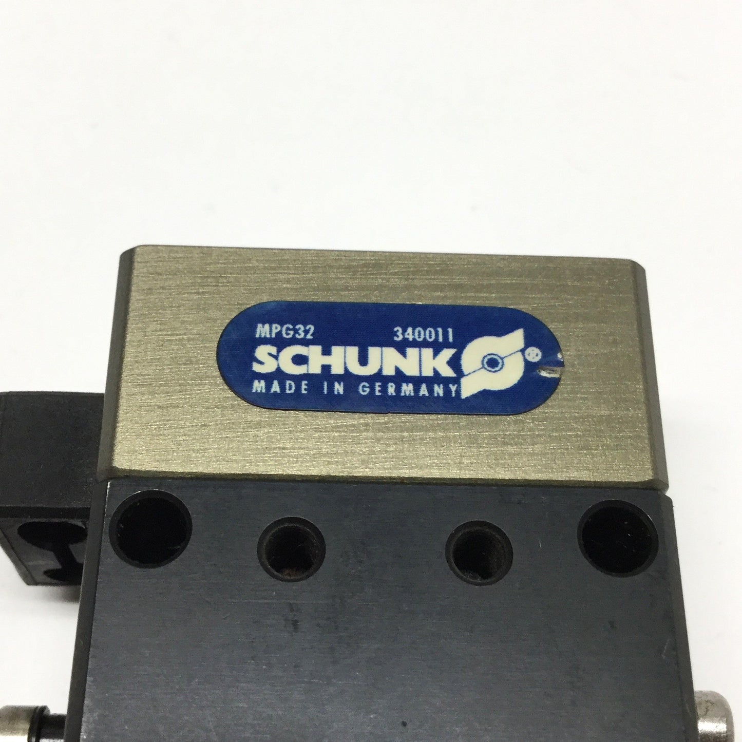 Used Schunk MPG32 Miniature Parallel Gripper, 2-Finger, 4mm Stroke Per Jaw, 2-8bar