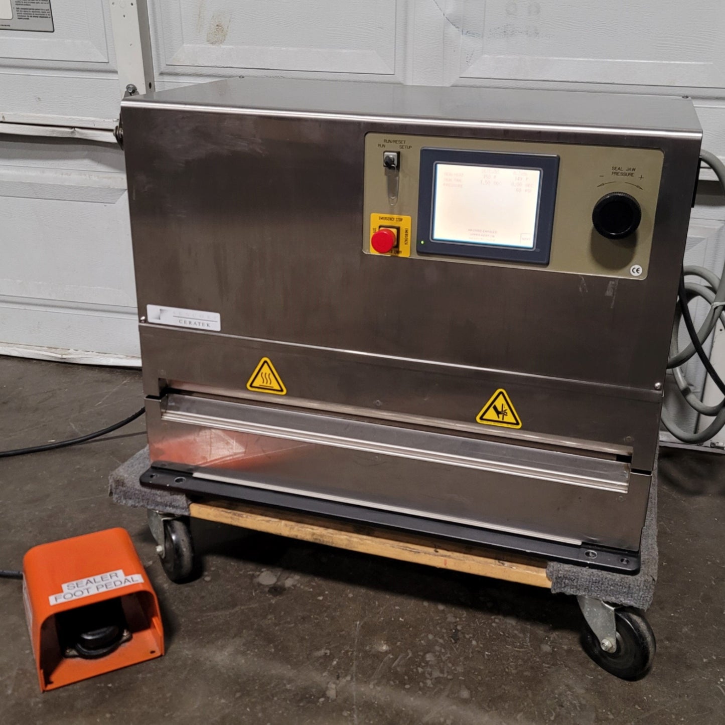 Used Sencorp CeraTek 24P/2 P-Series Medical Pouch Sealer 24" x 3/8" Seal, 120VAC 11A