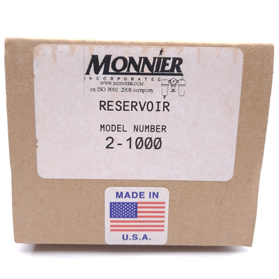 New Monnier 2-1000 Air/Oil Reservoir, 12in³/6.65oz Capacity, 3/8in NPT Port