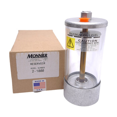 New Monnier 2-1000 Air/Oil Reservoir, 12in³/6.65oz Capacity, 3/8in NPT Port