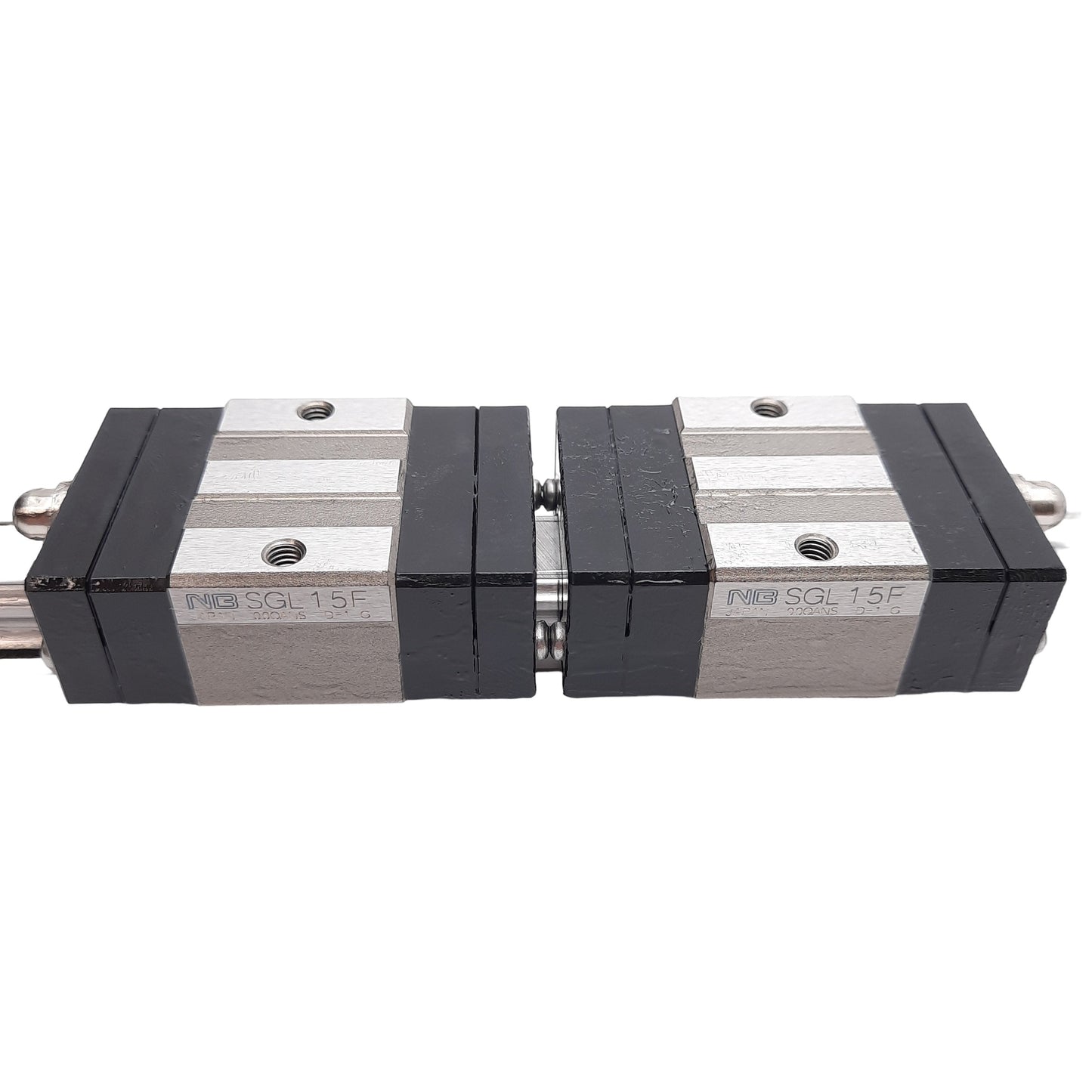 New Nippon Bearing SGL15FBR2-377.83D Slide Guide, 54.3x34mm Carriages, 377.83mm Rail