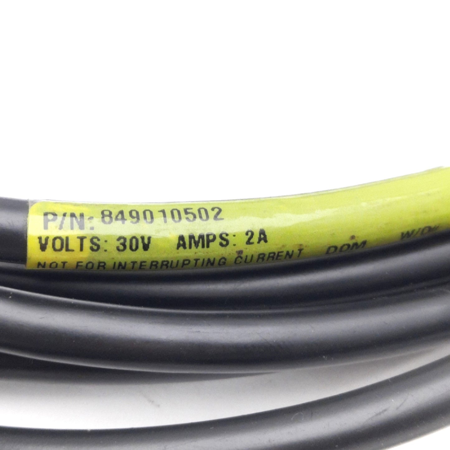 Used Cognex CCB-84901-0502 Right Angle Breakout Cable, 135°Key M12 8-Pin, 10Ft Length