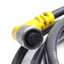Used Cognex CCB-84901-0502 Right Angle Breakout Cable, 135°Key M12 8-Pin, 10Ft Length