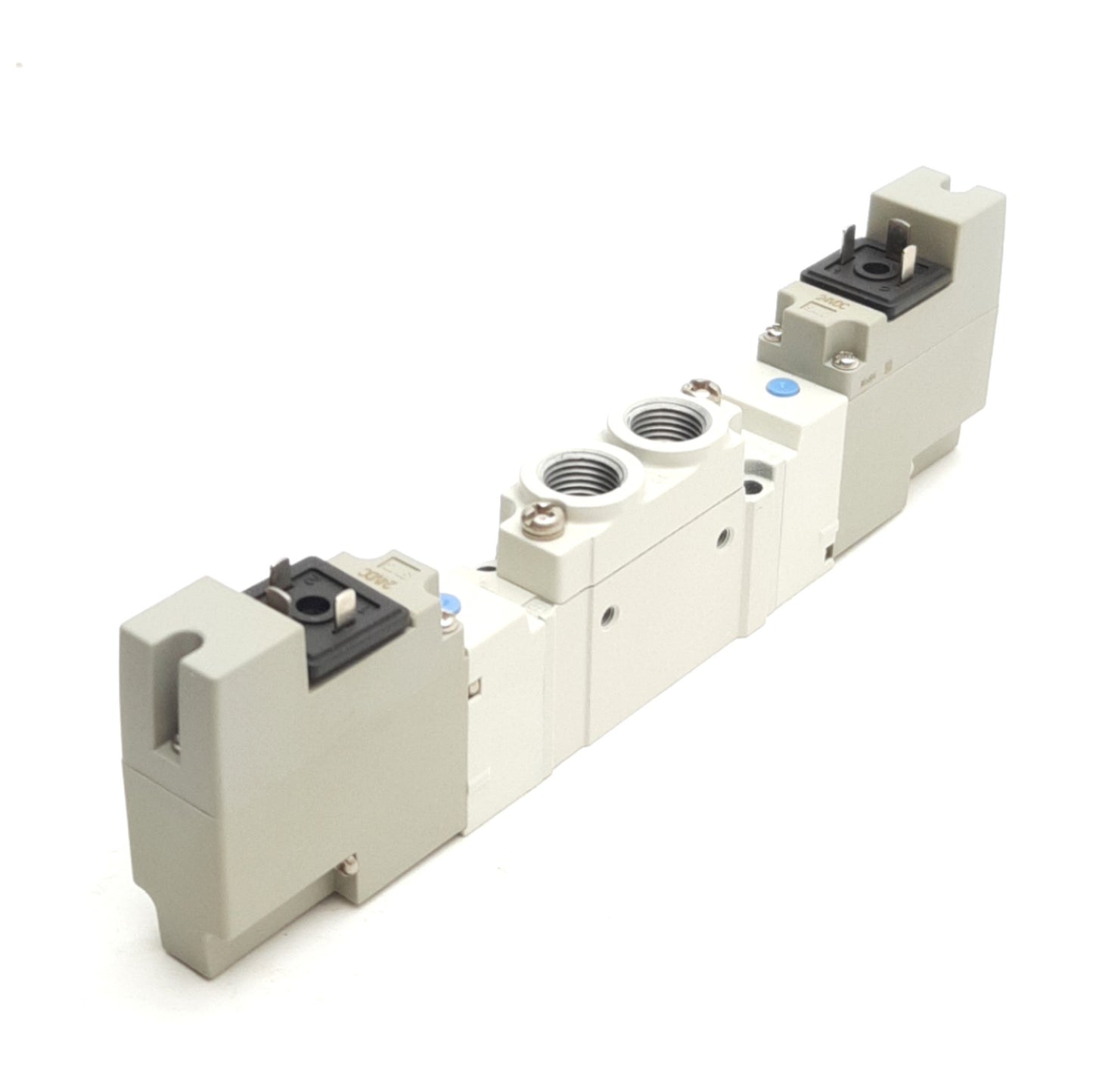 New SMC SY5220-5DO-01T Solenoid Valve, 2-Pos Double, 24VDC Coil, 1/8in NPTF