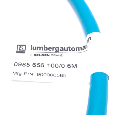 New – Open box Lumberg Automation 0985 656 100/0.6M Cordset, 2x M12 8-Pin Male, 0.6m Length