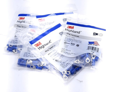 New Lot 150 3M Highland RV14-10Q Vinyl Insulated Ring Terminal 16-14AWG