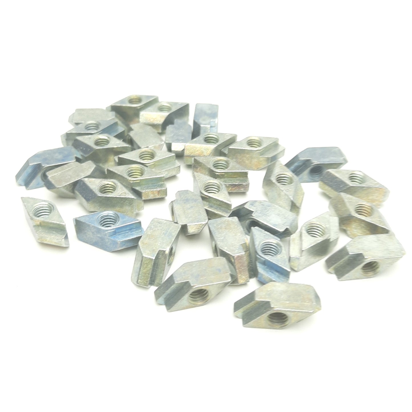 New – Open box Lot of 32 MayTec 1.34.20EM6 Rhomboid T-Slot Nut, M6 Thread, Slot: E