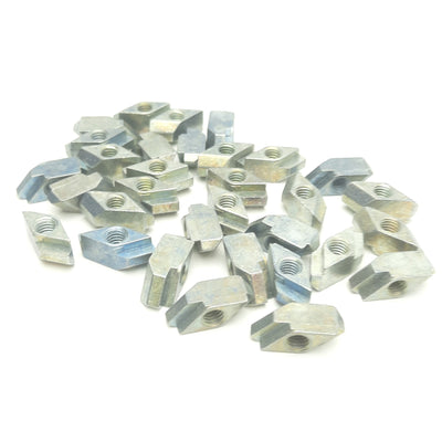 New – Open box Lot of 32 MayTec 1.34.20EM6 Rhomboid T-Slot Nut, M6 Thread, Slot: E