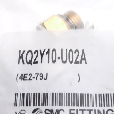 New Lot of 5 SMC KQ2Y10-U02A Male Run Tee Fitting, ø10mm One-Touch, 1/4in Uni Thread