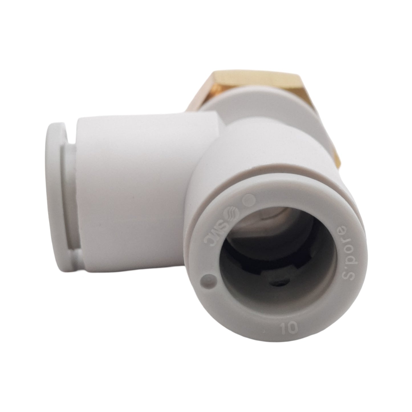 New Lot of 5 SMC KQ2Y10-U02A Male Run Tee Fitting, ø10mm One-Touch, 1/4in Uni Thread