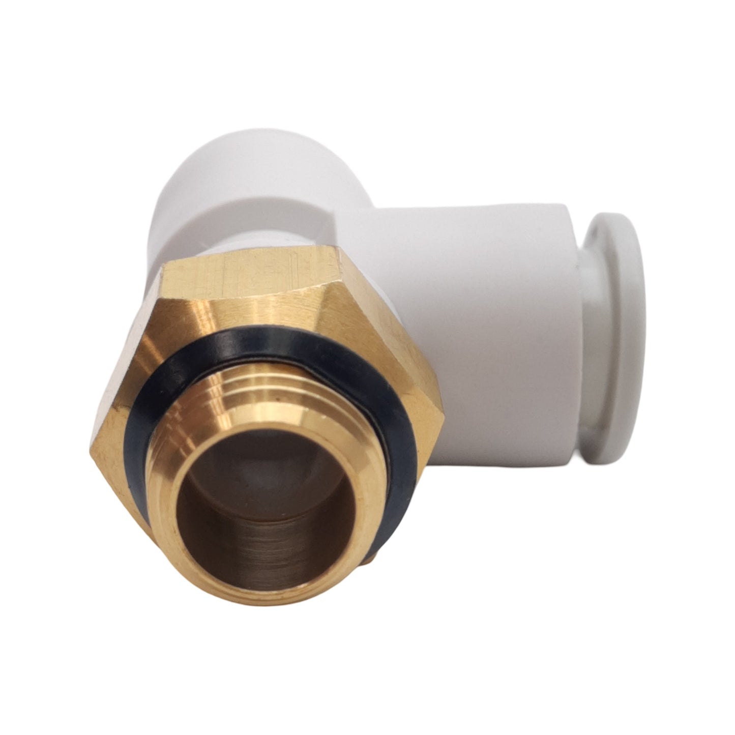 New Lot of 5 SMC KQ2Y10-U02A Male Run Tee Fitting, ø10mm One-Touch, 1/4in Uni Thread