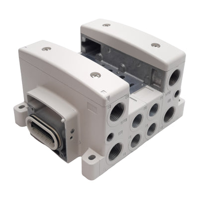 New – Open box SMC VV8012-03F-SD0-W1 Pneumatic Serial Interface Manifold, 2-Station, G3/8