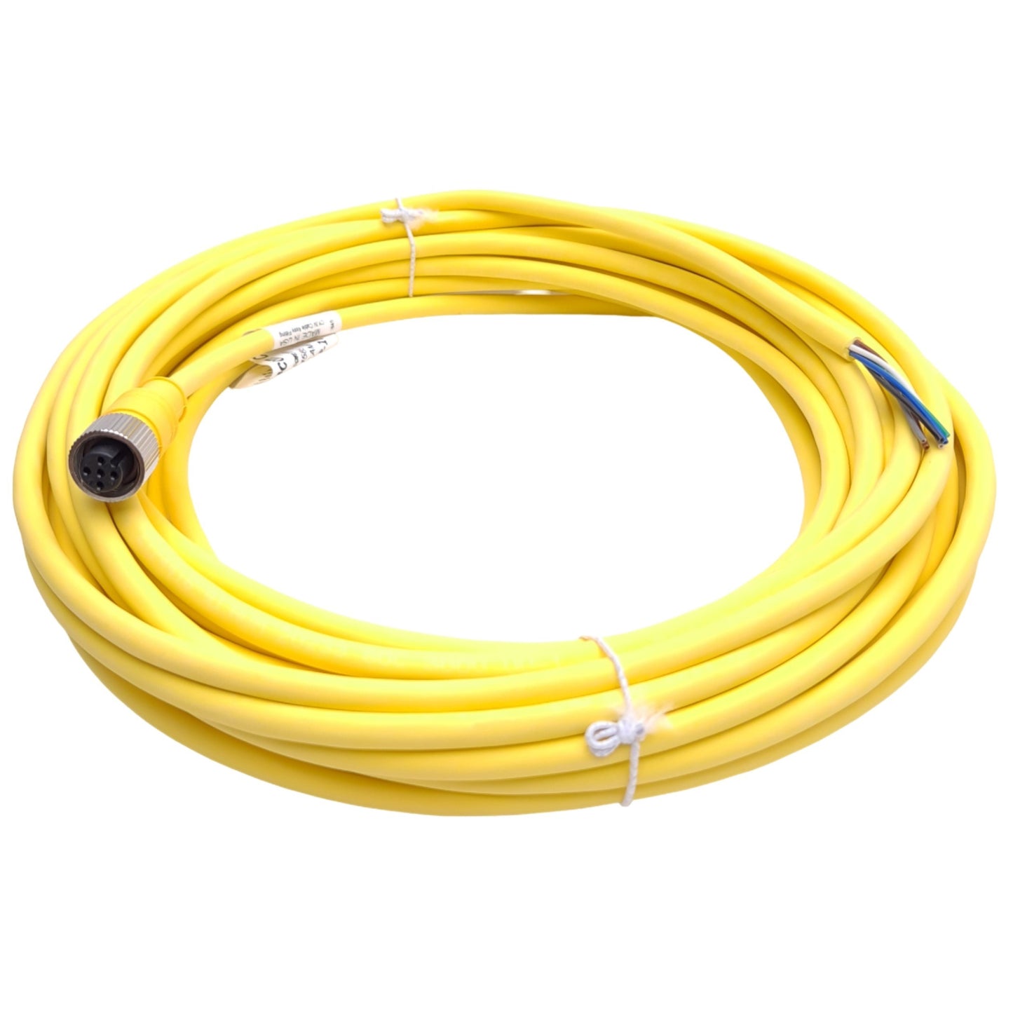 New – Open box Mencom MDCP-5FP-10M Cordset, M12 5-Pin Female to Flying Leads, 10m Length