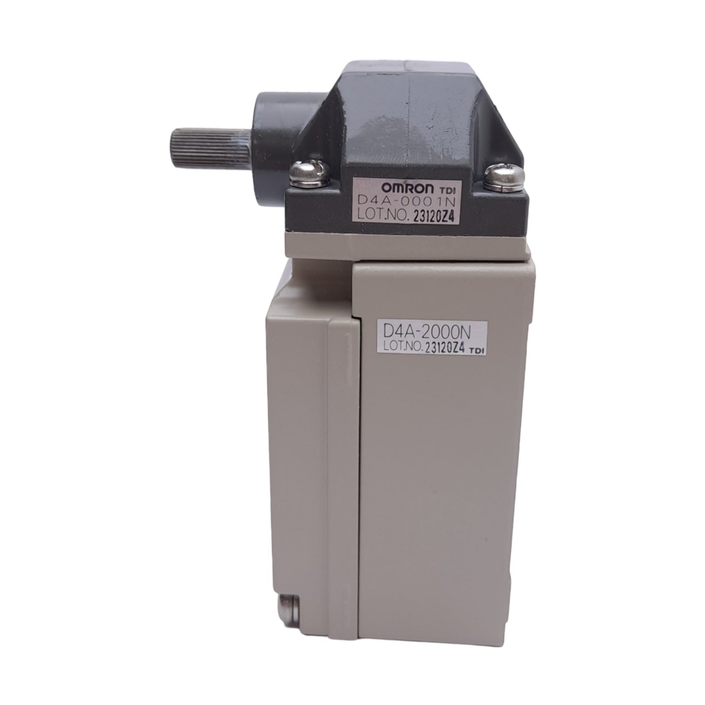 New Omron D4A-2501N Limit Switch, DPDT, Side Rotary Actuator, 1/2in NPT Conduit