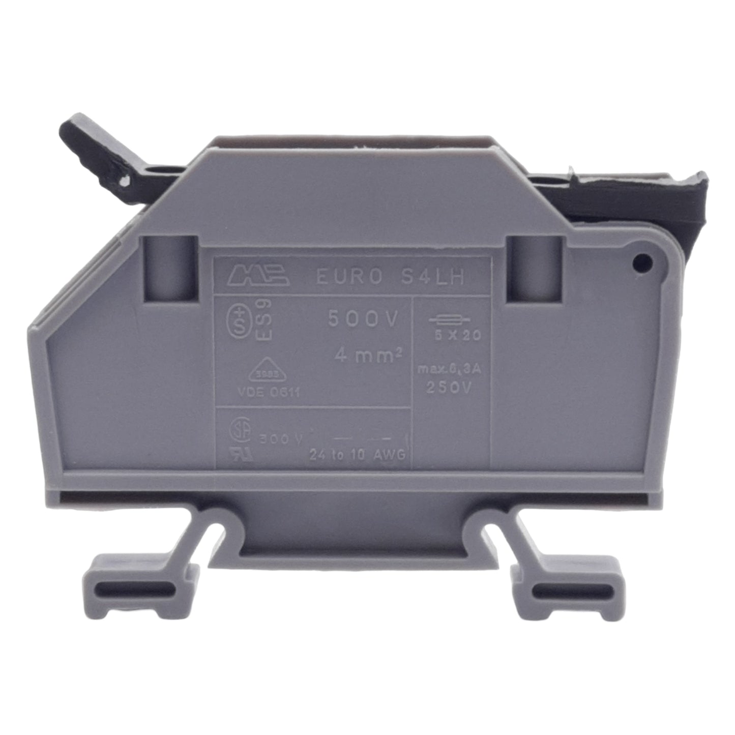 New Lot of 10 DINnectors DN-F10L24 Fuse Terminal Blocks, 300V, 12-24V LED, DIN Rail