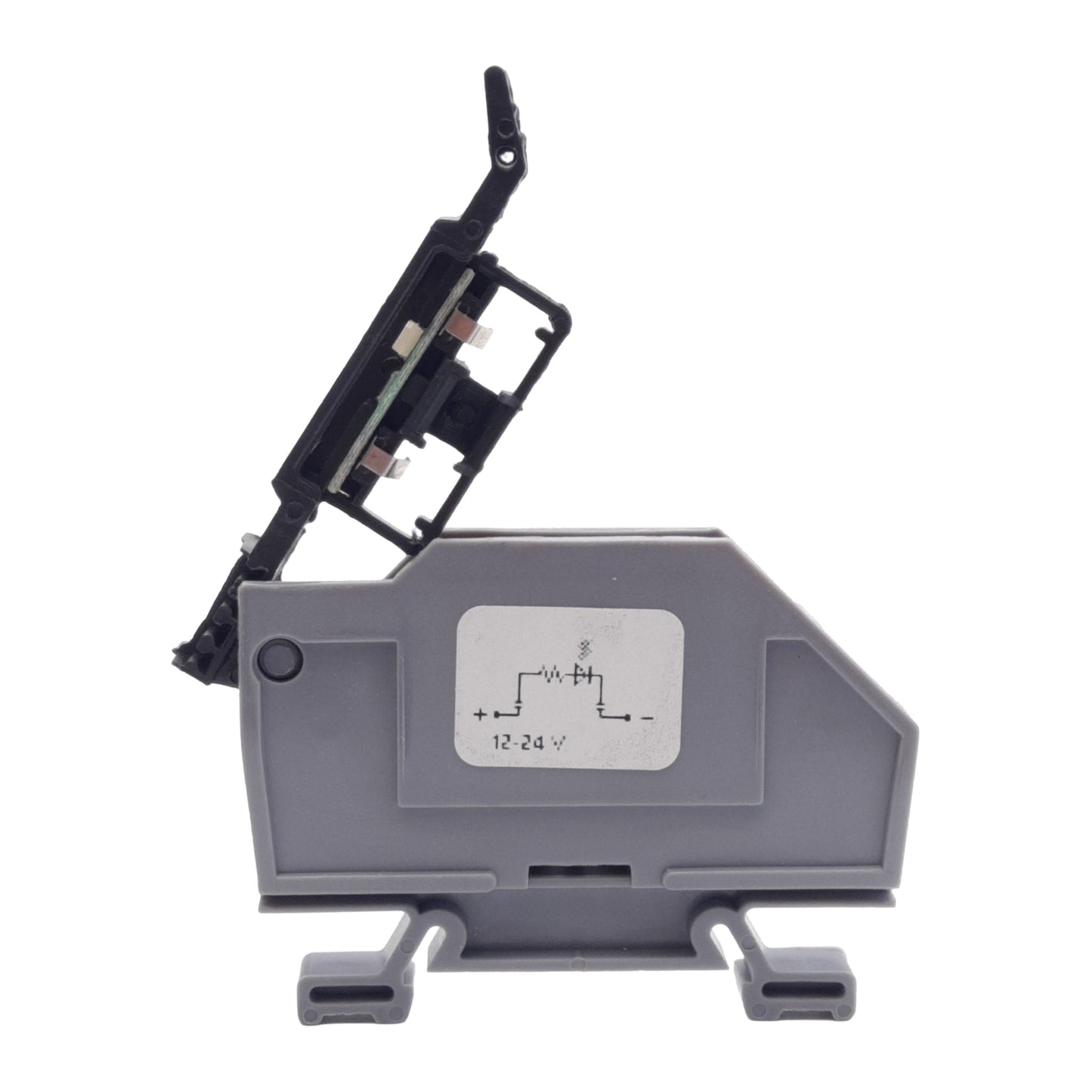 New Lot of 10 DINnectors DN-F10L24 Fuse Terminal Blocks, 300V, 12-24V LED, DIN Rail