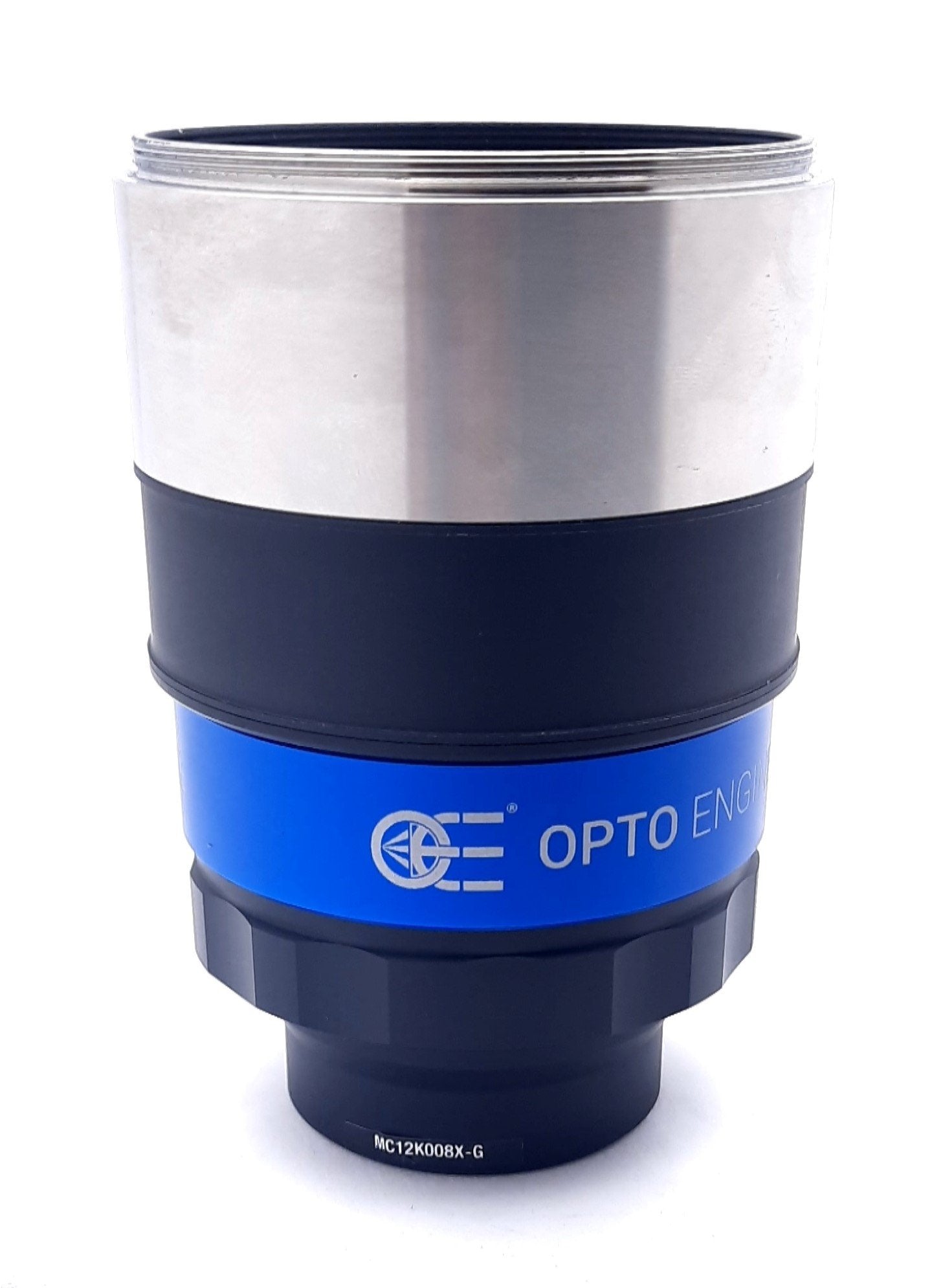 Used Opto MC12K008X-G Macro Lens for Line Scan Cameras, F Mount 0.083, 62.4mm