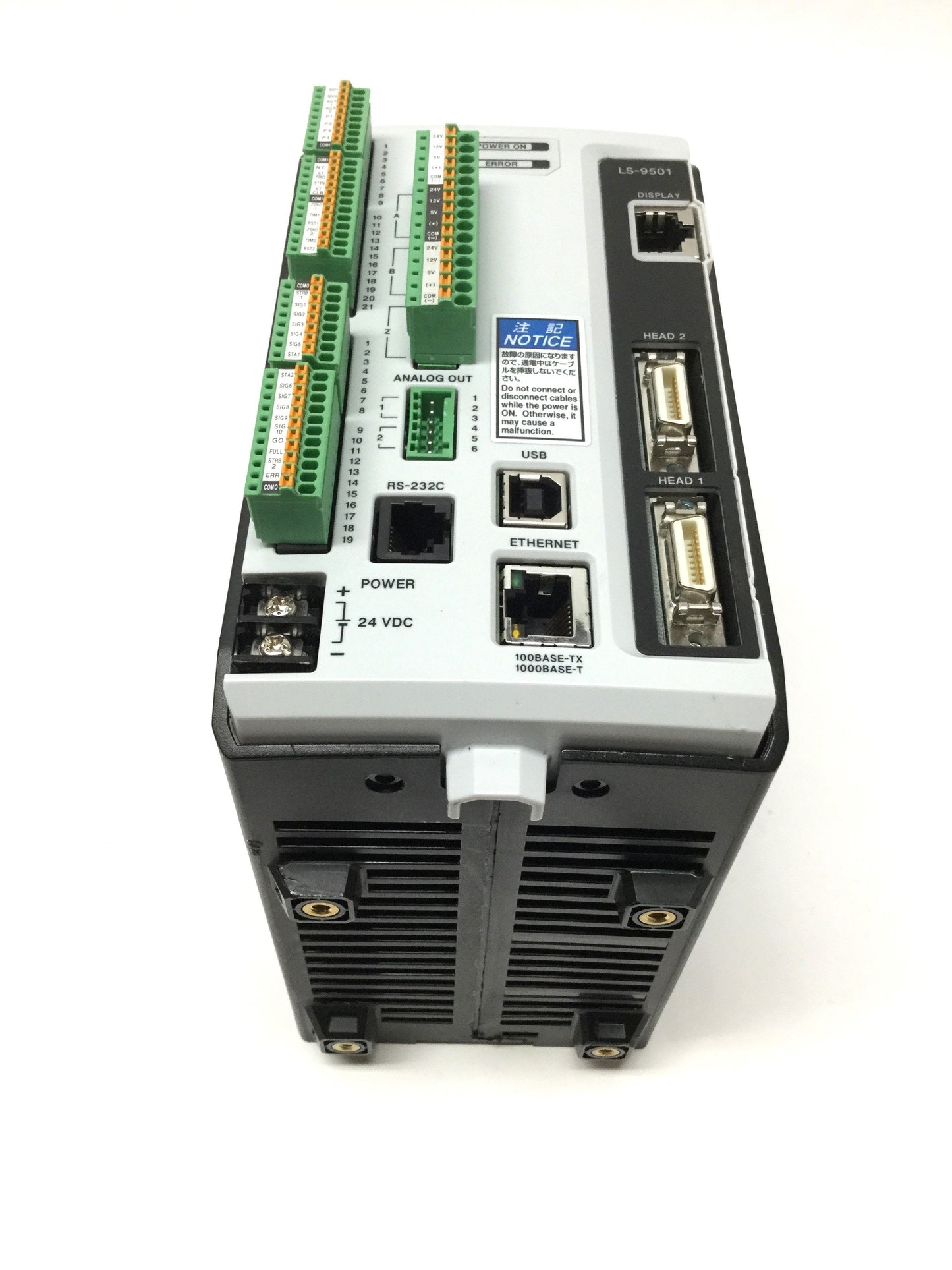 Used Keyence LS-9501 High-Speed Optical CMOS Micrometer Digital Controller 24VDC